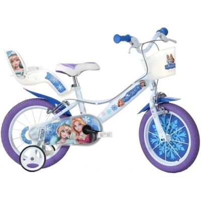 Dino Snow Queen Kinder 14" Fahrrad - Weiß/Blau Dino Snow Queen Kinder 14" Fahrrad - Weiß/Blau