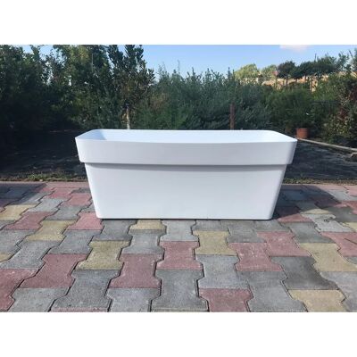 VECA Maceta de Jardín 100cm Blanco - Diseño Moderno Italiano VECA Maceta de Jardín 100cm Blanco - Diseño Moderno Italiano