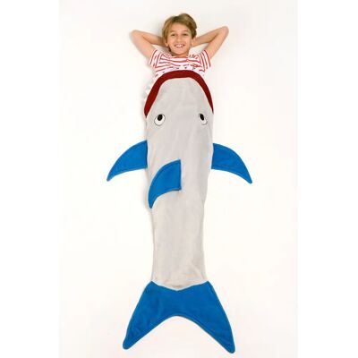 Kanguru Kocyk z kapturem rekin - Dzieci 135cm Kanguru Kocyk z kapturem rekin - Dzieci 135cm
