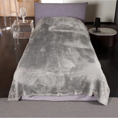 Plaid in Microfibra Fluffy Grigia Kanguru - Letto Singolo 130x230cm Plaid in Microfibra Fluffy Grigia Kanguru - Letto Singolo 130x230cm