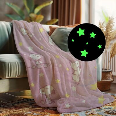 Kanguru 1328 Różowa Glow Snoopy Koc Kanguru 1328 Różowa Glow Snoopy Koc