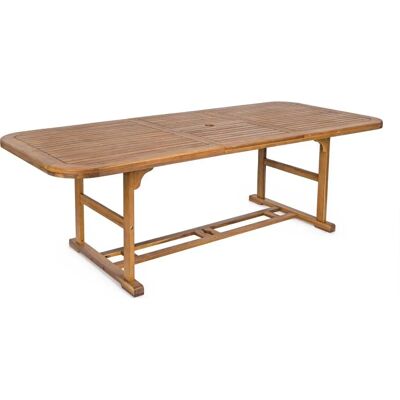 Table de Jardin Extensible Noemi - Rectangulaire en Acacia Marron Bizzotto - Publicité Table de Jardin Extensible Noemi - Rectangulaire en Acacia Marron Bizzotto - Publicité