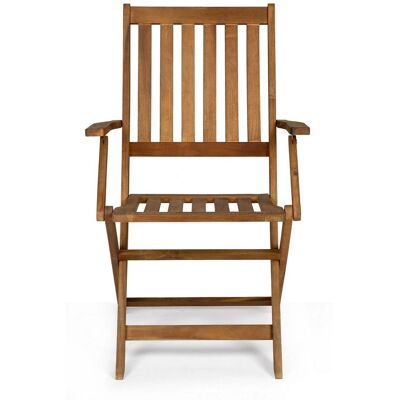 Silla Plegable de Madera para Jardín de Bizzotto con Brazos - Muebles de Jardín Silla Plegable de Madera para Jardín de Bizzotto con Brazos - Muebles de Jardín