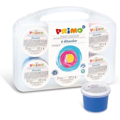 Primo 221TD100SP Farbki do malowania palcami - 6 Kolorów Primo 221TD100SP Farbki do malowania palcami - 6 Kolorów