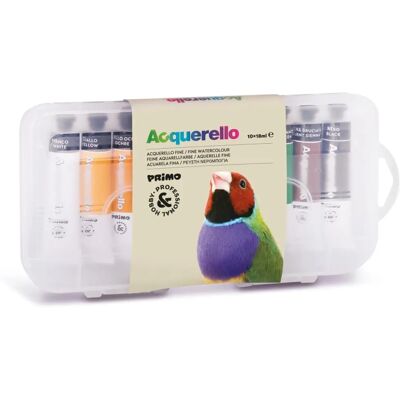 Primo 10 Rur Akwarela - Zestaw akwareli 18ml Wielokolorowy Primo 10 Rur Akwarela - Zestaw akwareli 18ml Wielokolorowy