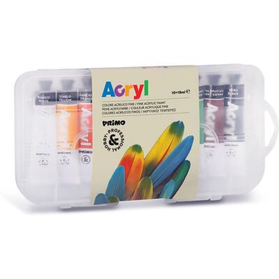 Sada akrylových barev Primo - 10 trubiček, vícebarevná - 18 ml Sada akrylových barev Primo - 10 trubiček, vícebarevná - 18 ml