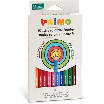 Primo 510MAXI12E - Kleurpotloden - 12 Levendige Kleuren Primo 510MAXI12E - Kleurpotloden - 12 Levendige Kleuren