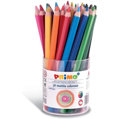 Primo 521B36 Pastelli colorati jumbo multicolore - Materiali artistici Primo 521B36 Pastelli colorati jumbo multicolore - Materiali artistici