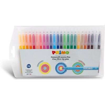 Primo 606PEN24B Stylo-feutre Fin Multicolore - Stylo-feutre - Publicité Primo 606PEN24B Stylo-feutre Fin Multicolore - Stylo-feutre - Publicité