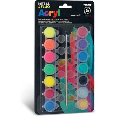 Primo 14 Farb akrylowych - Wielobarwny - 15x27,3x2 cm Primo 14 Farb akrylowych - Wielobarwny - 15x27,3x2 cm