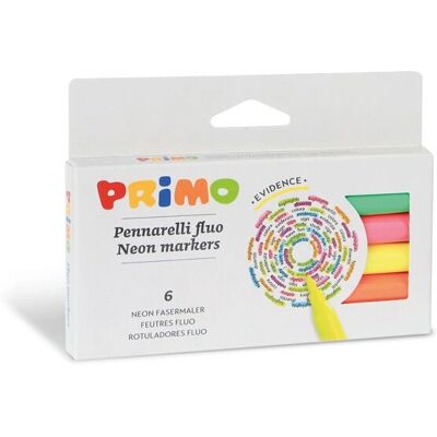 Primo 6013PEN6F Markers - 6 stuks Multicolor - Markers Primo 6013PEN6F Markers - 6 stuks Multicolor - Markers
