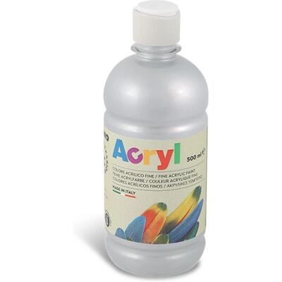 Primo 4003TA500910 - Farba akrylowa srebrna - 500 ml Primo 4003TA500910 - Farba akrylowa srebrna - 500 ml