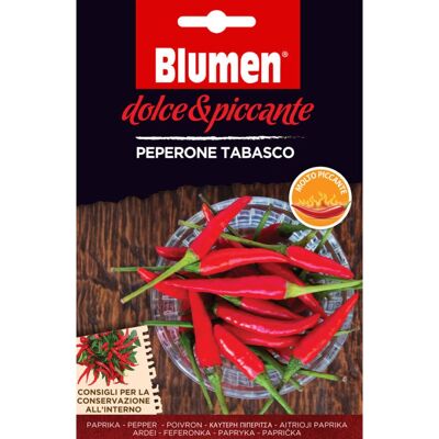 Semi di Peperoncino Tabasco Blumen - Pronti per il Giardino, Piccanti Semi di Peperoncino Tabasco Blumen - Pronti per il Giardino, Piccanti