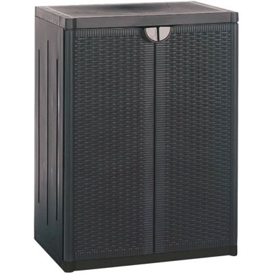 Armoire en Rotin Keter - 2 Étagères - 65x45x88 cm - Armoire de rangement Armoire en Rotin Keter - 2 Étagères - 65x45x88 cm - Armoire de rangement