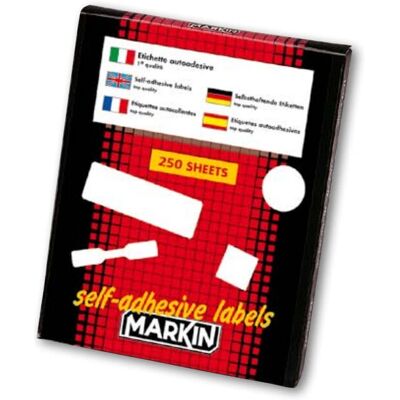 Markin X12563 Selbstklebende Runde Abnehmbare Weiße Etikett - Etikett Markin X12563 Selbstklebende Runde Abnehmbare Weiße Etikett - Etikett