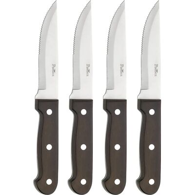 PINTINOX P.Wood Steakmesser - Edelstahl, Holzgriff - 4er Set PINTINOX P.Wood Steakmesser - Edelstahl, Holzgriff - 4er Set
