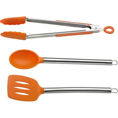 Pinti Silicone Orange - Kochbesteck-Set mit hitzebeständigem Silikon & Edelstahlgriffen Pinti Silicone Orange - Kochbesteck-Set mit hitzebeständigem Silikon & Edelstahlgriffen