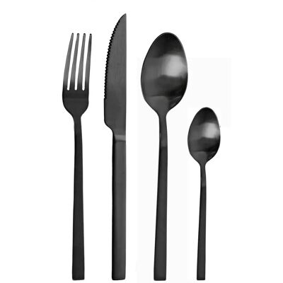 PINTINOX Duke Carbon Besteck-Set - Elegant Schwarz - 24 Stück PINTINOX Duke Carbon Besteck-Set - Elegant Schwarz - 24 Stück