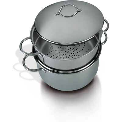 Barazzoni Cuit à la Vapeur en Acier Inoxydable - 24cm, Induction, 5L Barazzoni Cuit à la Vapeur en Acier Inoxydable - 24cm, Induction, 5L