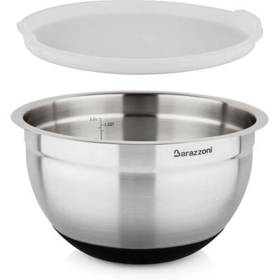Barazzoni 810160024 Salad Bowl - Stainless Steel 24cm - Publicité Barazzoni 810160024 Salad Bowl - Stainless Steel 24cm - Publicité