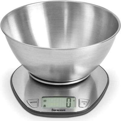 Barazzoni Modelo 802080080 Báscula de Cocina Digital - Acero Inoxidable Barazzoni Modelo 802080080 Báscula de Cocina Digital - Acero Inoxidable