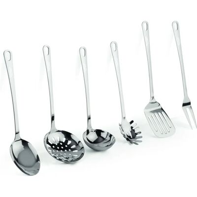 Barazzoni Mediterranea Juego de 6 piezas en acero inoxidable - Utensilios de cocina Barazzoni Mediterranea Juego de 6 piezas en acero inoxidable - Utensilios de cocina