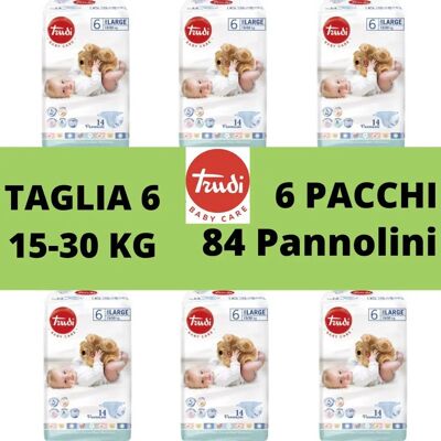 Pannolini Trudi Baby Care XL - Traspiranti & Morbidi - 15-30kg Pannolini Trudi Baby Care XL - Traspiranti & Morbidi - 15-30kg