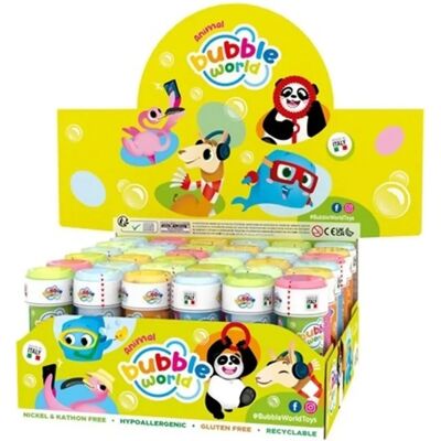 Dulcop Bubble World Fabriquer Bulles - 60ml - Lot de 36 - Publicité Dulcop Bubble World Fabriquer Bulles - 60ml - Lot de 36 - Publicité