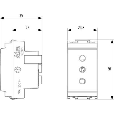 Vimar 16201 Presa grigia - Socket-outlet Vimar 16201 Presa grigia - Socket-outlet