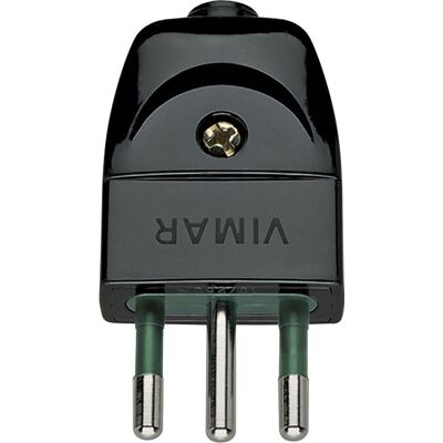 Vimar 00201 Wtyczka elektryczna - 2P T 10A Czarna Vimar 00201 Wtyczka elektryczna - 2P T 10A Czarna