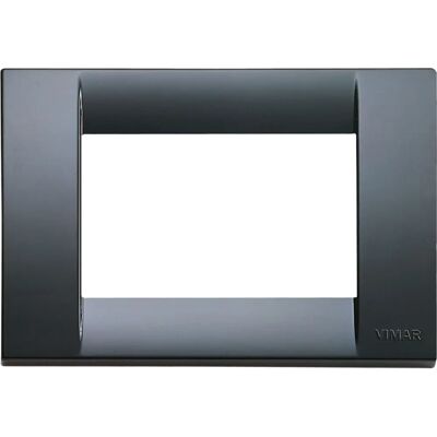Vimar Placa de parede antracite - 3 módulos - Design clássico Vimar Placa de parede antracite - 3 módulos - Design clássico