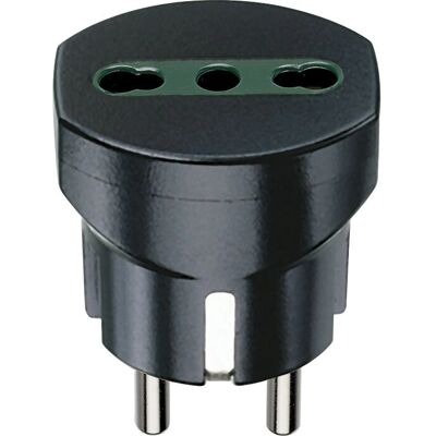 Vimar 00301 Netadapter - Duits-Frans 2P+T 16A, Zwart Vimar 00301 Netadapter - Duits-Frans 2P+T 16A, Zwart