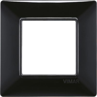 Placca da Parete Nera Vimar 2 Moduli - Copertura Interruttore Placca da Parete Nera Vimar 2 Moduli - Copertura Interruttore