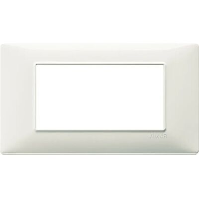 Vimar 14654.02 Placca da Parete - 4 Moduli, Bianco, Plastica Vimar 14654.02 Placca da Parete - 4 Moduli, Bianco, Plastica