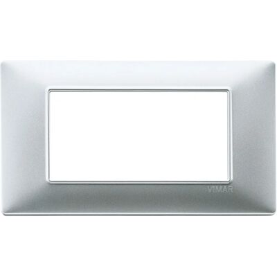 Placca da parete Vimar 14654.20 - 4 moduli - Argento Placca da parete Vimar 14654.20 - 4 moduli - Argento