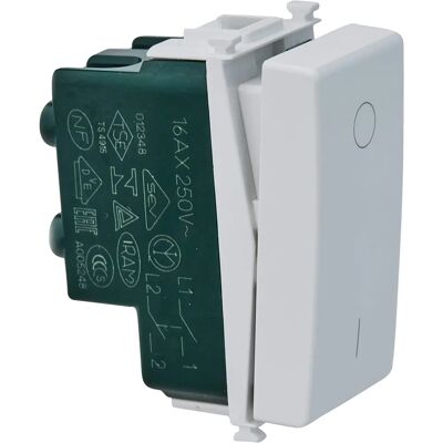 Vimar Plana Włącznik 2P 16AX - Podświetlany, Wymienny Przycisk, 250V - Włącznik Vimar Plana Włącznik 2P 16AX - Podświetlany, Wymienny Przycisk, 250V - Włącznik