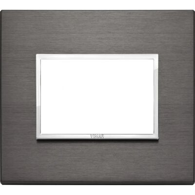 Vimar 21653.03 Plaque Murale - 3 Modules, Gris - Publicité Vimar 21653.03 Plaque Murale - 3 Modules, Gris - Publicité