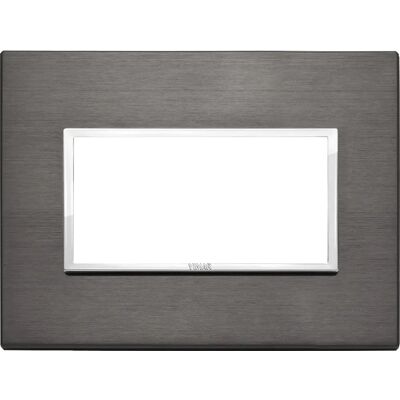 Vimar 21654.03 Plaque murale - 4 modules, aluminium gris - Publicité Vimar 21654.03 Plaque murale - 4 modules, aluminium gris - Publicité