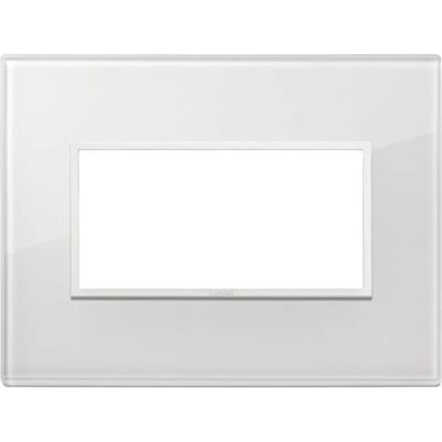 Vimar 21654.87 Placa de Pared - 4 Módulos Cristal Blanco Vimar 21654.87 Placa de Pared - 4 Módulos Cristal Blanco