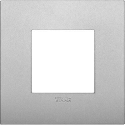 Vimar 19642.79 Placa de Pared - Tapa de Interruptor, Plata, 2 Módulos Vimar 19642.79 Placa de Pared - Tapa de Interruptor, Plata, 2 Módulos