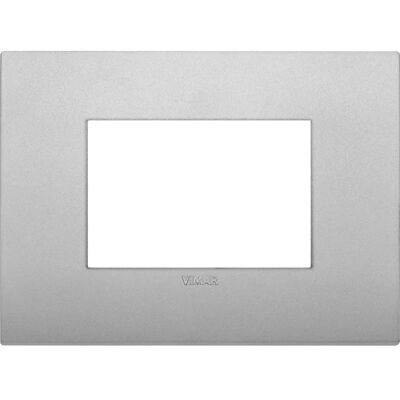 Vimar Vimar 19653.79 Placca da Parete - 3 Moduli, Argento, Plastica - Copertura Interruttore Vimar Vimar 19653.79 Placca da Parete - 3 Moduli, Argento, Plastica - Copertura Interruttore