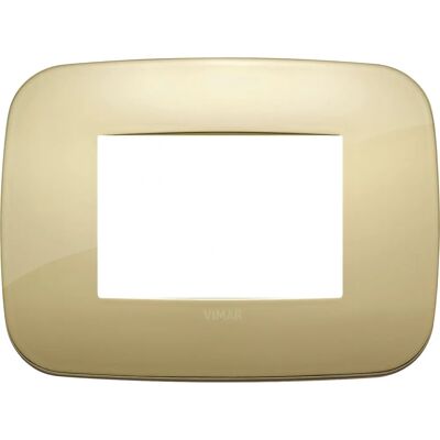 Placa de Pared Oro Vimar - 3 Módulos - Tapa de Interruptor/Placa Placa de Pared Oro Vimar - 3 Módulos - Tapa de Interruptor/Placa