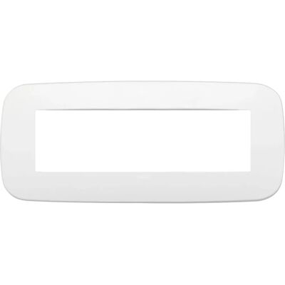 Vimar 19687.26 Placa de pared - 7 módulos, metal, blanco Vimar 19687.26 Placa de pared - 7 módulos, metal, blanco