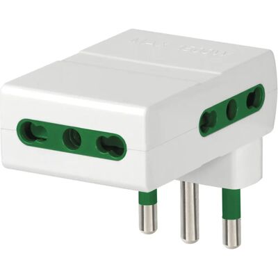 Vimar RI.00311.B Adaptador de energia - 3 tomadas, Branco Vimar RI.00311.B Adaptador de energia - 3 tomadas, Branco