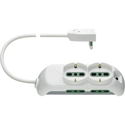 Przedłużacz mobilny Vimar z 2 uniwersalnymi i 4 bezpieczeństwa gniazdkami - 1,5m Kabel Przedłużacz mobilny Vimar z 2 uniwersalnymi i 4 bezpieczeństwa gniazdkami - 1,5m Kabel