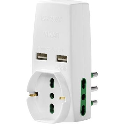 Vimar 0P00333.B Zasilacz adapter - Typ L (IT) Biały Vimar 0P00333.B Zasilacz adapter - Typ L (IT) Biały