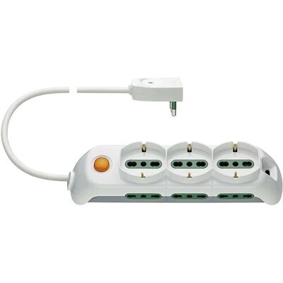 VIMAR Model FP00531.X.B - Wtyczka z 3 gniazdami, włącznik, 5m kabel VIMAR Model FP00531.X.B - Wtyczka z 3 gniazdami, włącznik, 5m kabel