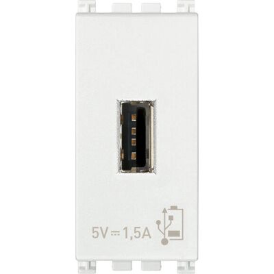 Vimar 19292.B Enchufe USB Blanco - Toma eléctrica Vimar 19292.B Enchufe USB Blanco - Toma eléctrica