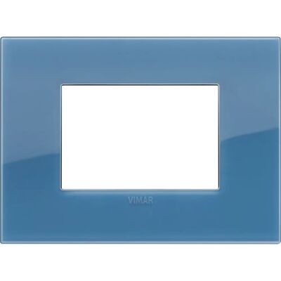 Vimar 19653.64 Wandplaat - 3 Modules, Blauw, Reflex Oltremare Vimar 19653.64 Wandplaat - 3 Modules, Blauw, Reflex Oltremare