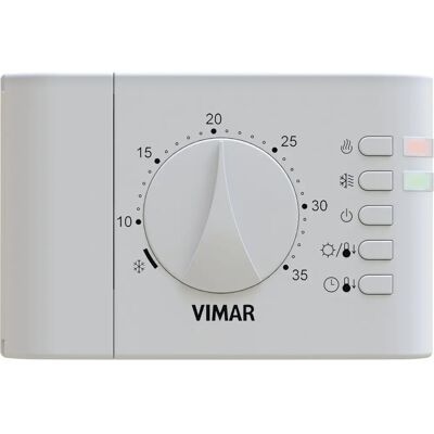 Vimar 02900.1 Termostato Branco - Controle Eletrônico ON/OFF Vimar 02900.1 Termostato Branco - Controle Eletrônico ON/OFF